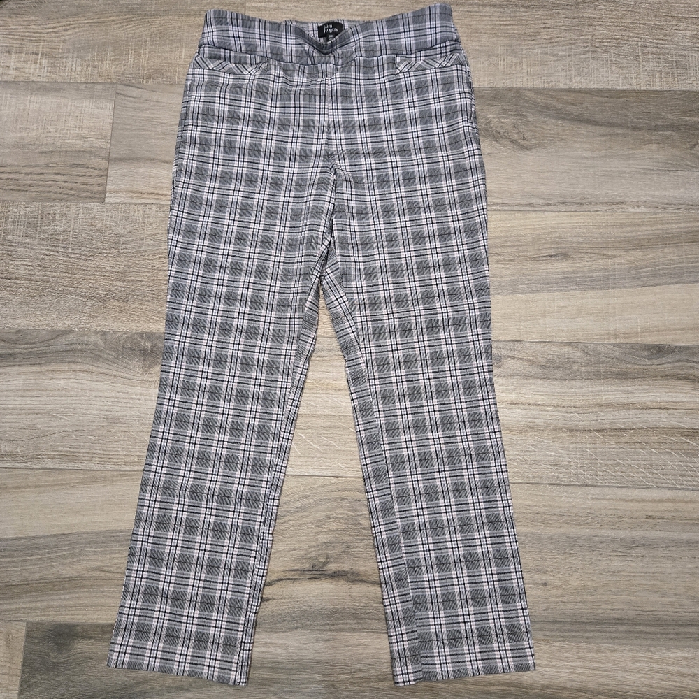 Kim Rogers Plaid Millennium Pull On Pants Womens 12S